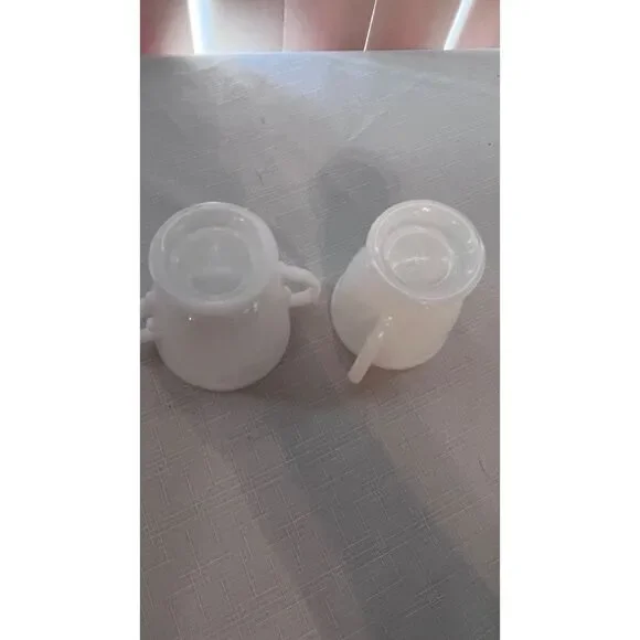 Macbeth White depression Class Monax Sugar & Creamer Set American Sweetheart - Picture 6 of 7
